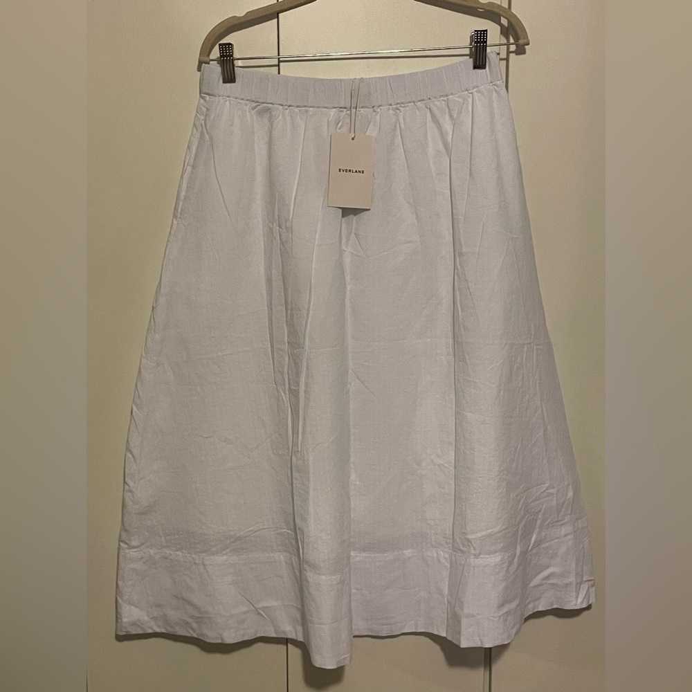 Everlane white gauze skirt